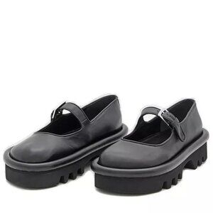 $720 JW Anderson Bumper Tube Round Toe Loafers LEATHER BLACK PLATFORM 38 (DB19)